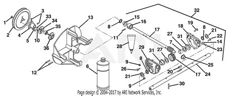 ariens    st hp tec  blower parts diagram  gear case  impeller