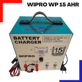 jual battery charger wipro wp  ahr charger aki wipro  shopee indonesia