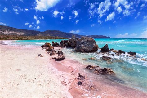 Pink Sand Beach At Elafonísi Crete Greece
