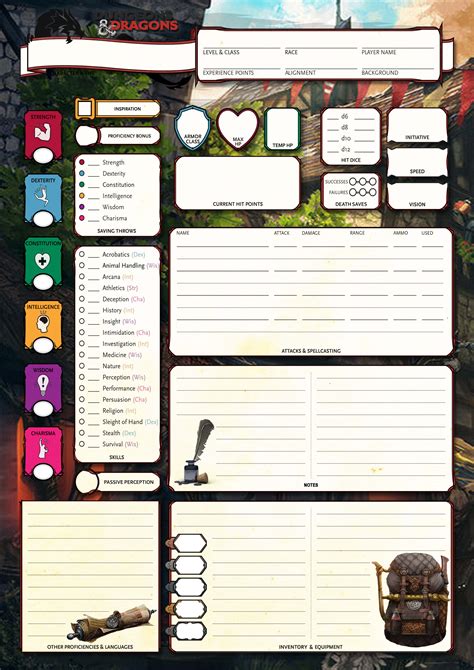 form fillable character sheets printable forms