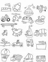 Transportation Clipart Sea Kindergarten Preschool Cliparts Library sketch template