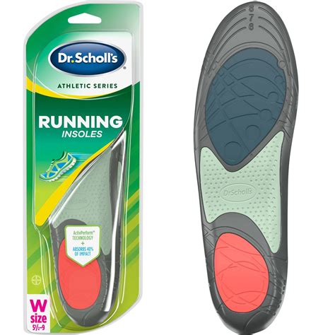 dr scholls athletic series running insoles  women size