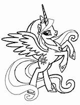 Coloring Pony Princess Luna Celestia Little Pages Drawing Getcolorings Outline Getdrawings Printable Color sketch template