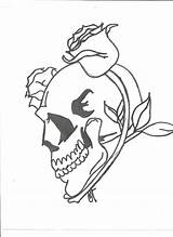 Skull Rose Easy Drawing Roses Thorny Thorns Drawings Getdrawings Deviantart Paintingvalley Wallpaper sketch template