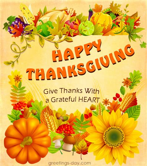 Free Thanksgiving Greeting Cards Messages And Wishes