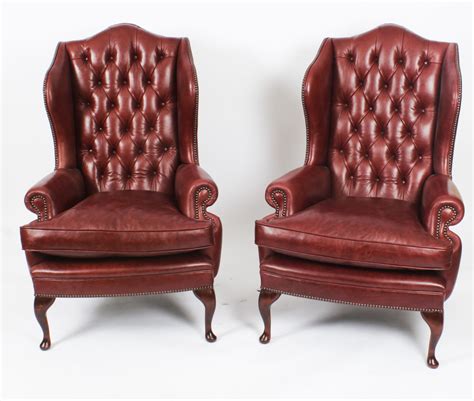 bespoke pair leather ref   regent antiques