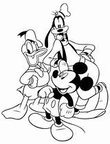 Paperino Pippo Topolino Mickey sketch template