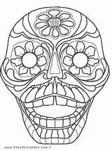 Coloring Printable Dead Pages Masks Halloween Mask Dia Muertos Los Skull Color Craft Quickie Minute Last Template Activities Drawing Purge sketch template
