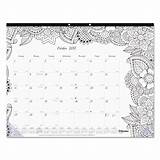 Calendar Coloring Pages Desk Academic Pad sketch template