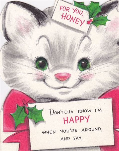 for you honey merry christmas hallmark 1950s vintage