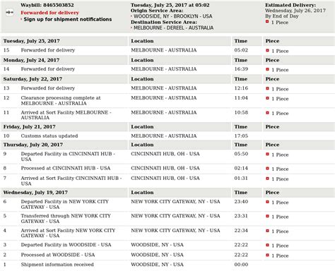 dhl tracking   july