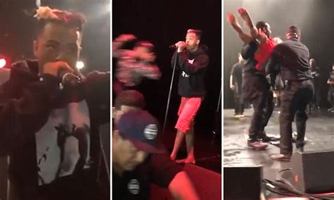 rapper xxxtentacion is knocked out on stage in san diego daily mail online
