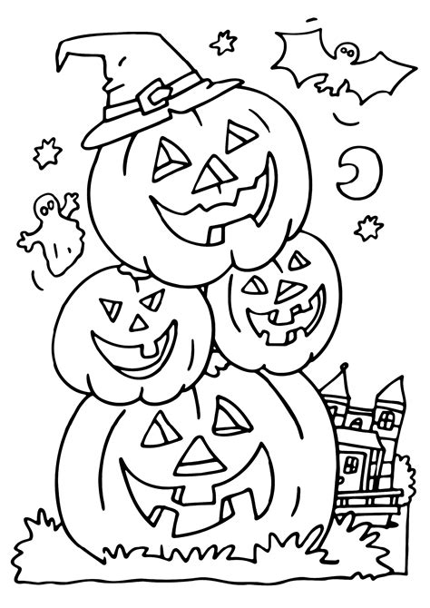 spooky cute halloween coloring pages kids adults printcolorcraft