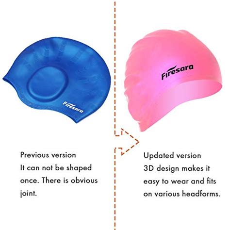 Firesara Swim Cap Original Updated Swimming Cap 3d Ergonomic Design