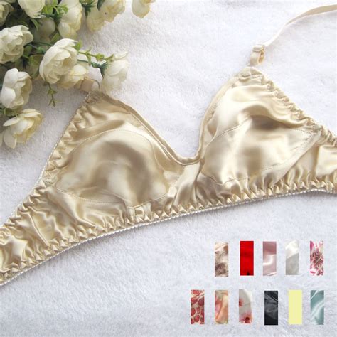 real silk bra double faced silk wireless ultrathin underwear 100