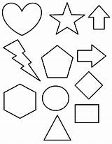 Shapes Coloring Pages Shape Printable Kids sketch template