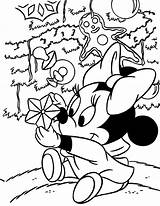 Coloring Pages Xmas Minnie Disney Christmas Baby Mouse Book sketch template