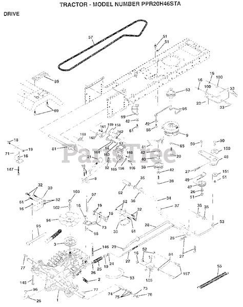 poulan pro ppr hst  poulan pro lawn tractor  drive parts lookup  diagrams