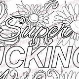Coloring Sweary sketch template