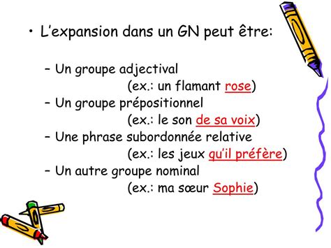 date le groupe nominal powerpoint