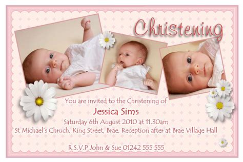 samples christening invitations