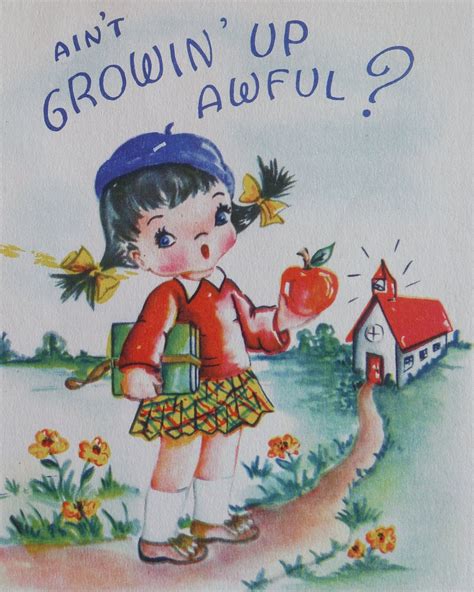 Quirky Vintage Happy Birthday Card Vintage Girl S