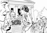 Amendment Slavery Abolition Thirteenth Ratified 1865 Abolished Abolishment Slaves Freedom sketch template