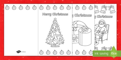 merry christmas cards  colour primary resource twinkl