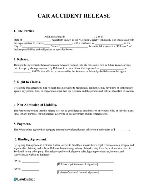 letter  release  liability template examples letter template