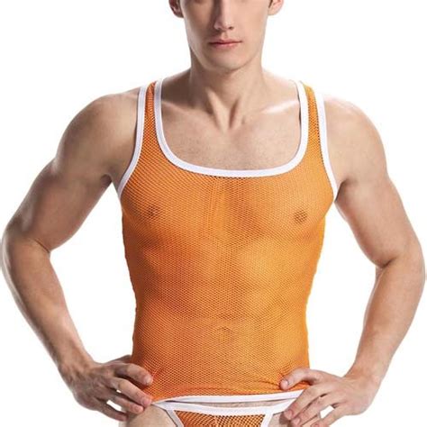 sexy men s mesh underwear tank top mu03