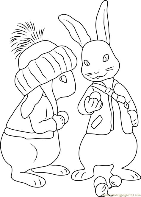 benjamin bunny coloring page  kids  peter rabbit printable