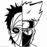 Kakashi Xcolorings Hatake sketch template