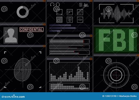 computer software   fbi stock vector illustration  safety