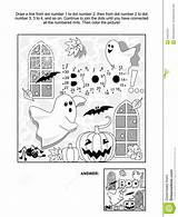 Halloween Dot Coloring Ghosts Puzzle Number Little Pumpkins Themed Connect Dots Playful Bats Answer Etc Preview Kidspressmagazine sketch template