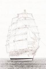 Coloring Ships Sailing Pages Filminspector sketch template