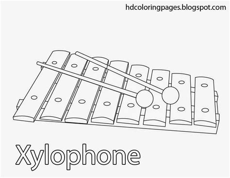 coloring pages xylophone   letter