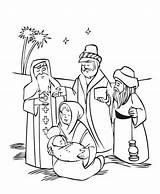 Colorare Presepe Personaggi Magi Famiglia Sacra Disegno Colora sketch template