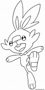 Coloring Pokemon Sword Shield Pages Scorbunny Trending Days Last sketch template