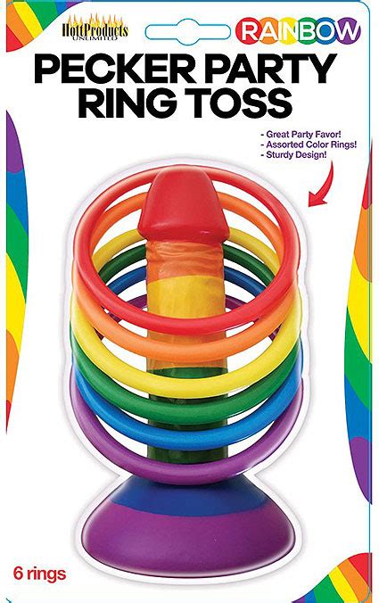 rainbow pecker ring toss game penis rainbow ring toss