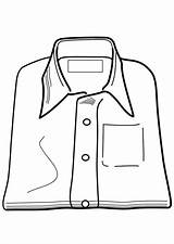 Shirt Dress Clipart Coloring Clip Clothing Camicia Disegno Pages Sleeve Collar sketch template