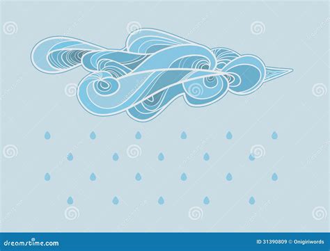 rain stock vector illustration  water symbol weather