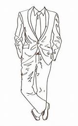 Suit Man Drawing Drawn Groom Line Vector Hand Wedding Drawings Material Getdrawings Tie Misc Eps Format sketch template