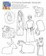 Coloring Christmas Nativity Goodnight Activities Characters Cut Scene Pages Puppets Giveaway Paper Jane Sarah Printable Studios Noel Sarahjanestudios Color Mary sketch template