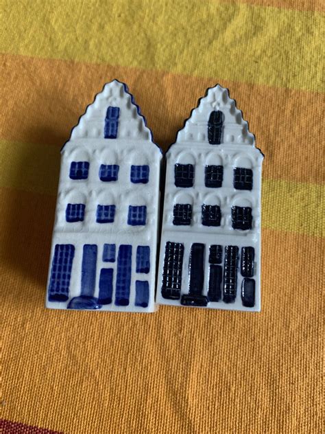 blue delfts abn amro amsterdam miniature houses empty vgc ebay