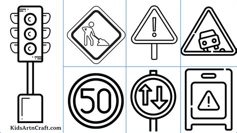 traffic signs archives kids art craft