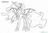 Luna Pages Coloring Friendship Pony Magic Little Getcolorings sketch template