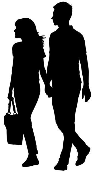 holding hands couple silhouette png clip art image gallery