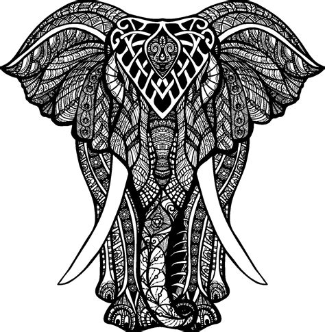 amazoncom black  white tribal pattern elephant drawing vinyl decal
