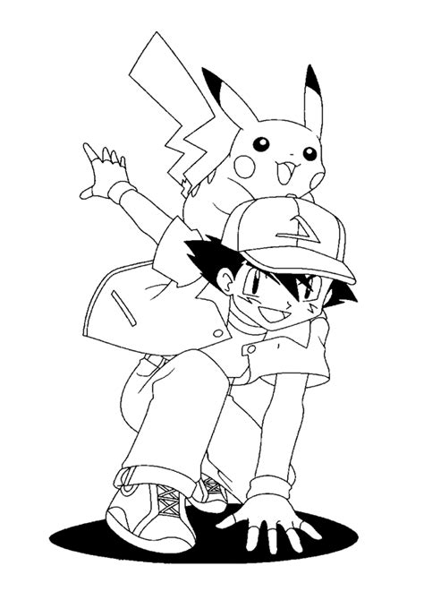 ash pokemon xy coloring page page   ages coloring home