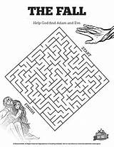 Bible Kids Fall Man Sunday Activities School Mazes Genesis Lessons Maze Lesson Printable Activity Children Church Games Worksheets Crafts Find sketch template